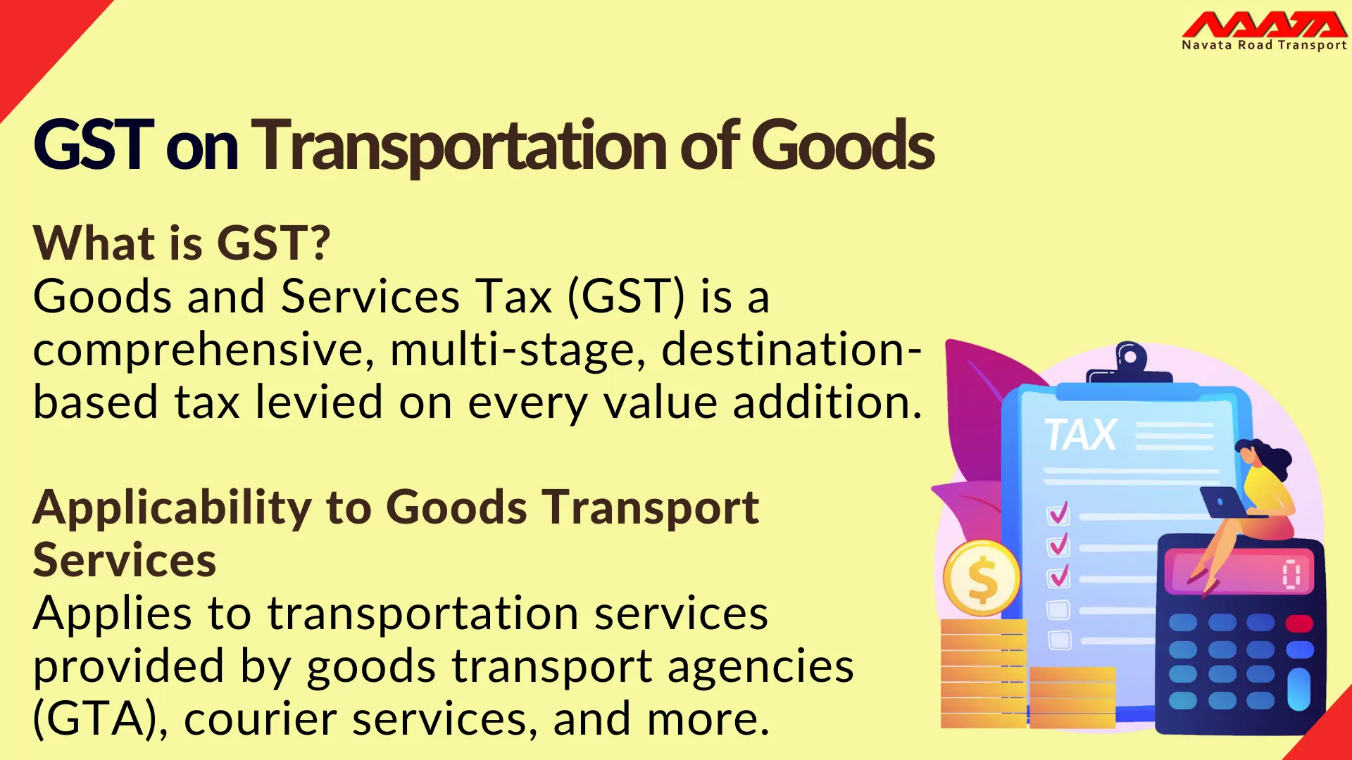 GST For Goods Transport Services